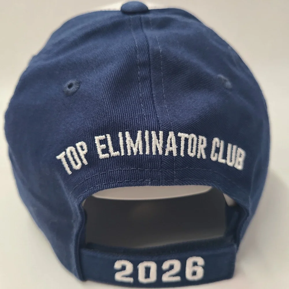 NHRA Hat Adjustable White Blue Top Eliminator Club 2026 Drag Winter Nationals